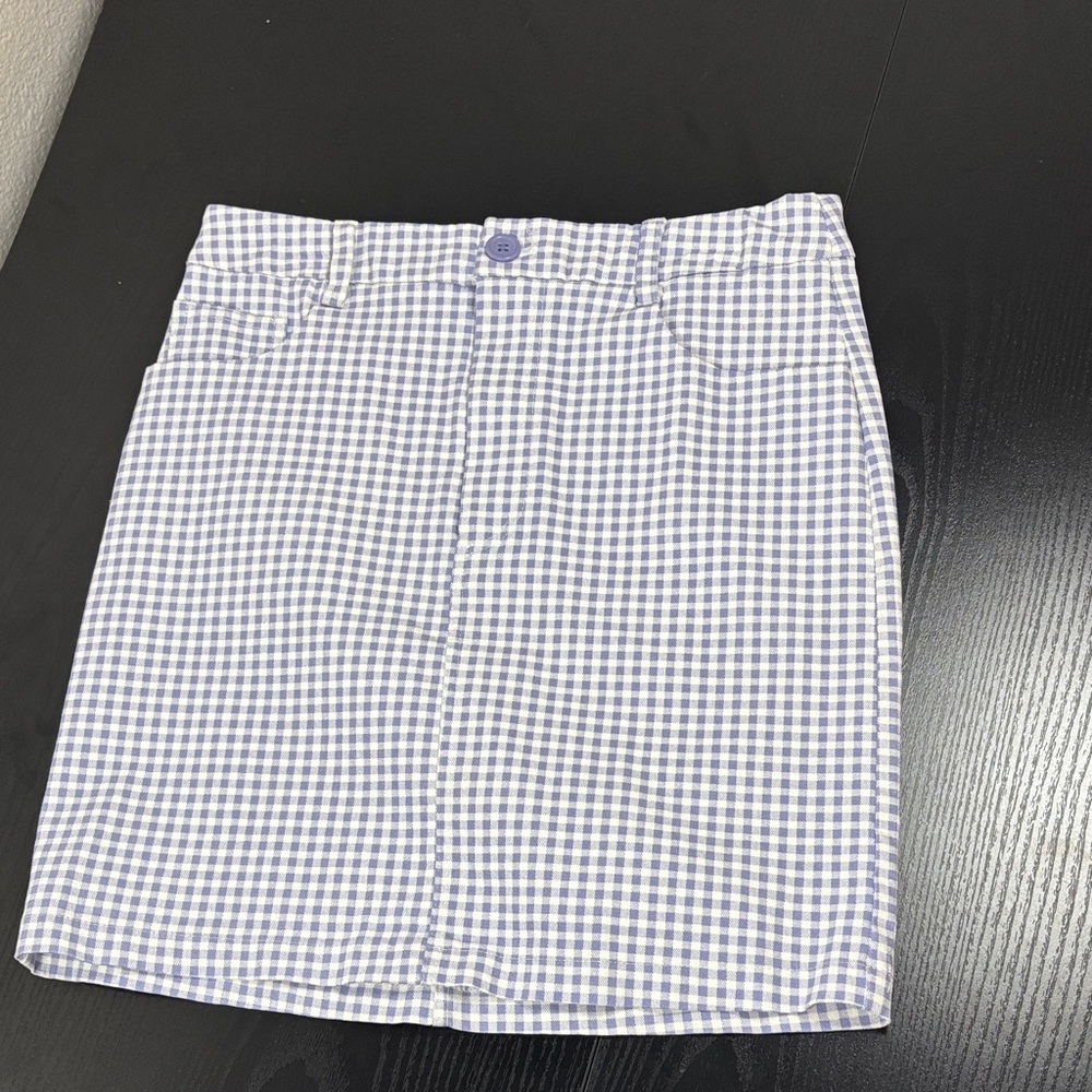 Forever 21‎ Lavender and White Checkered Skirt